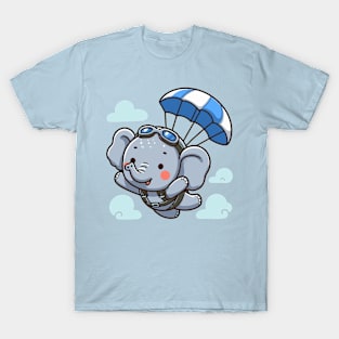 Cute elephant Skydiving T-Shirt